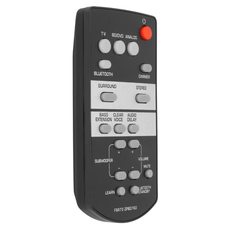 Soundbar Remote Control FSR73 ZPB0760 Bluetooth Bar Speaker Remote - Durable ABS Material Replacement for ATS1050 SRT700 YAS105 Home Theater Speaker System - Image 3