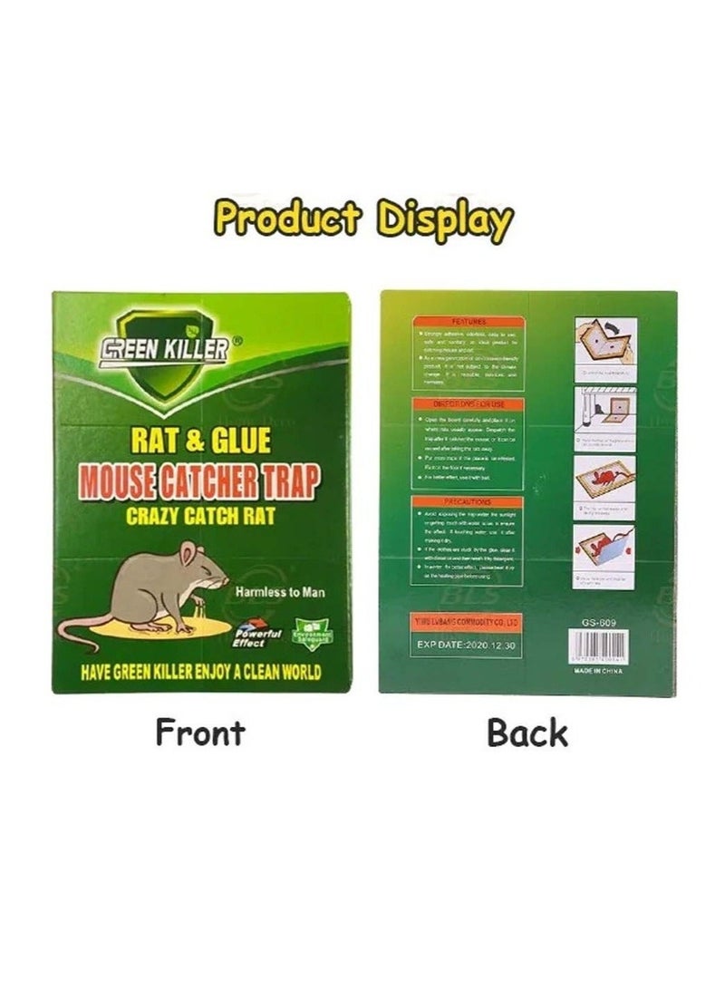 Green Killer Mouse and Rat Glue Traps, High Viscosity Rodent Catcher - Image 1