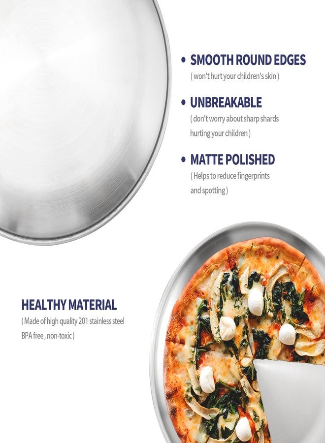 Axigundaone 6 Pcs 10 Inch Pizza Pans Stainless Steel, Non-Stick Pizza Pan for Baking, Round Pizza Trays for Oven (Silver) - Image 5