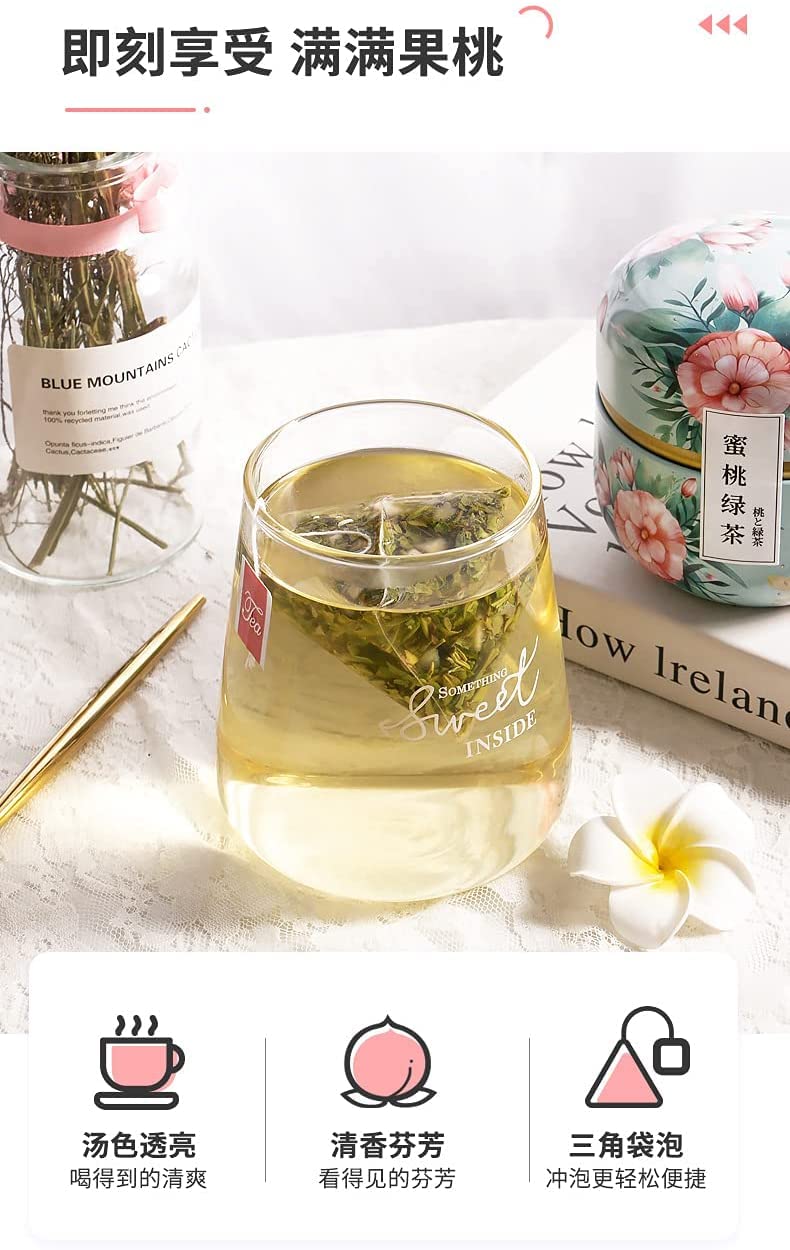 comfrt Chinese Scented Tea Rose Tea Chinese Tea Fruit Tea Combination Tea Chrysanthemum Jasmine Tea Peach White Peach Tea Green Tea Oolong Tea Pu-erh Tea Tea Bags (Osmanthus Oolong Tea,1 can) - Image 4