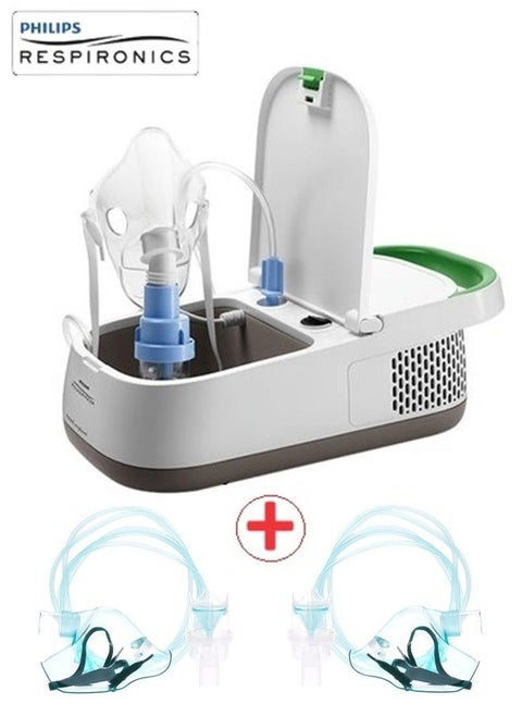 Comfortable and safe breathing experience with the Philips AeroFamily Nebulizer Compressor Nebulizer with 2 Mask Mask