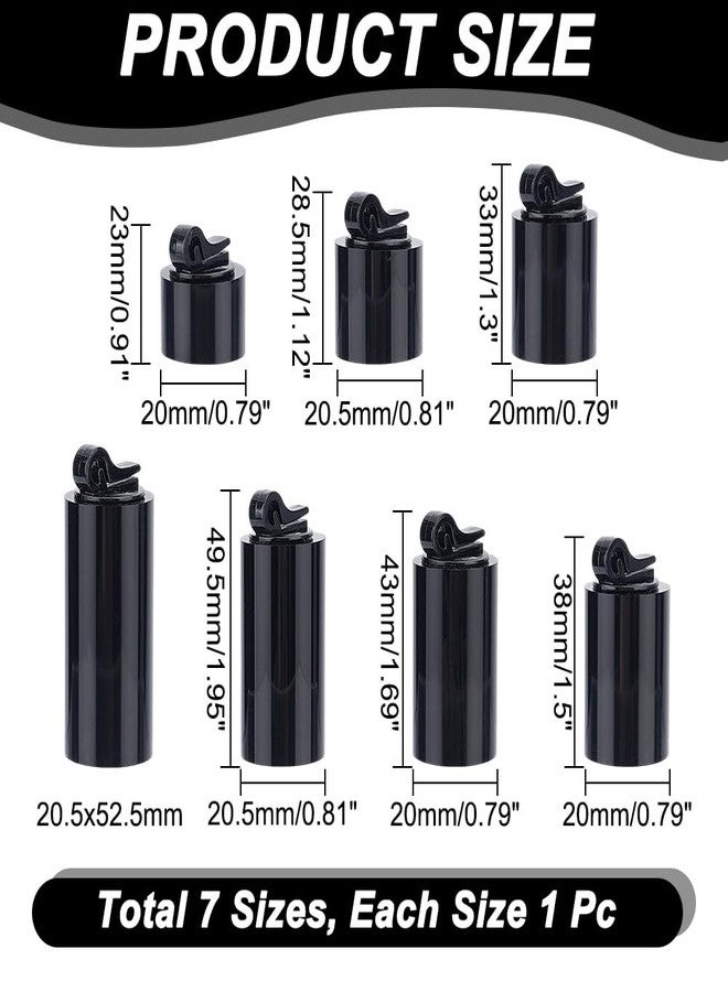 AHANDMAKER 7Pcs Black Acrylic Ring Display Stand, 7 Sizes Column Shape Ring Showcase Display Holder Rings Stand Jewelry Storage Organizer Display Riser Stand for Rings Trade Show Countertop Home Decor - Image 2