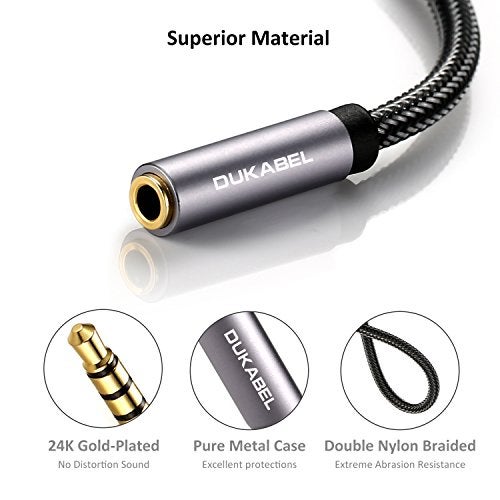 DUKABEL Headphone Extension Cable, 3.5mm TRRS Headphone Extension with Mic Male to Female Stereo Audio Cable for Smartphone,PC,TV,Headset,PS4 Controller,Car,Speaker etc.(4ft/1.2m) - Image 4
