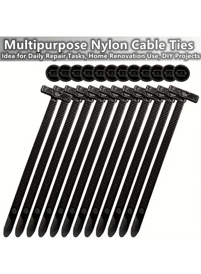 50pcs Heavy Duty Self Locking Nylon Cable Ties Black Buckle Durable Auto Repair Home DIY - Image 2