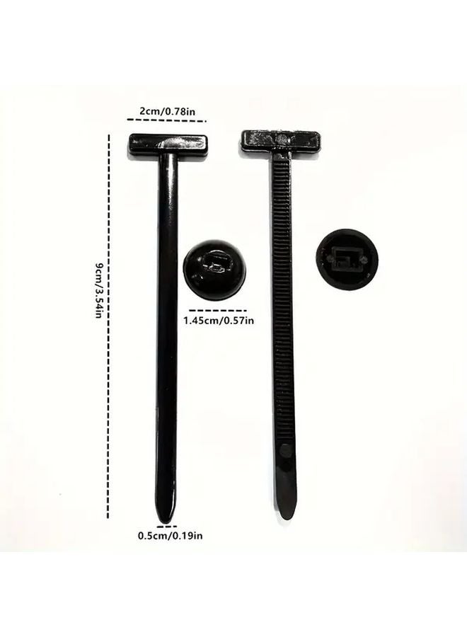 50pcs Heavy Duty Self Locking Nylon Cable Ties Black Buckle Durable Auto Repair Home DIY - Image 4