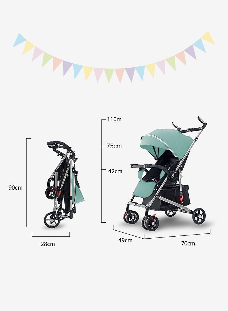 ما بيبي عربة أطفال، عربة أطفال ثنائية الاتجاه، عربة أطفال خفيفة الوزن للغاية ومحمولة مع خاصية امتصاص الصدمات - Image 4