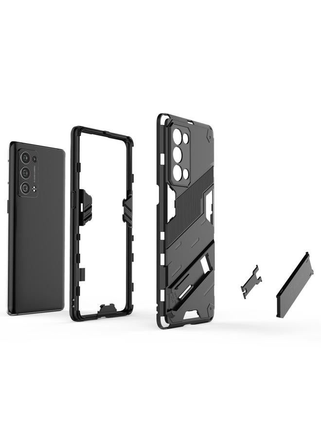 اس-توب جراب لهاتف OPPO Reno6 Pro+ 5G Punk Armor 2 في 1 PC + جراب TPU مقاوم للصدمات مع حامل غير مرئي - Image 5