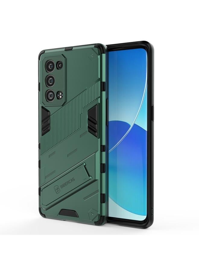 اس-توب جراب لهاتف OPPO Reno6 Pro+ 5G Punk Armor 2 في 1 PC + جراب TPU مقاوم للصدمات مع حامل غير مرئي - Image 1