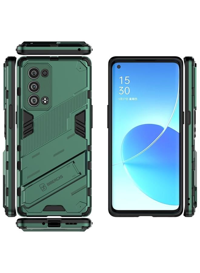 اس-توب جراب لهاتف OPPO Reno6 Pro+ 5G Punk Armor 2 في 1 PC + جراب TPU مقاوم للصدمات مع حامل غير مرئي - Image 3