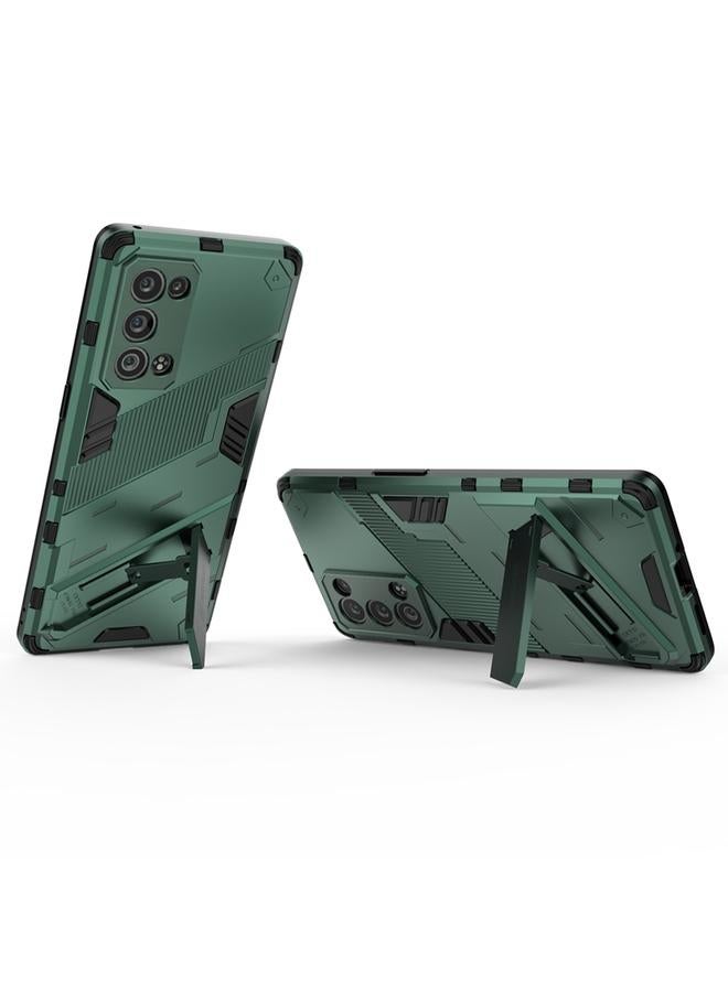 اس-توب جراب لهاتف OPPO Reno6 Pro+ 5G Punk Armor 2 في 1 PC + جراب TPU مقاوم للصدمات مع حامل غير مرئي - Image 4