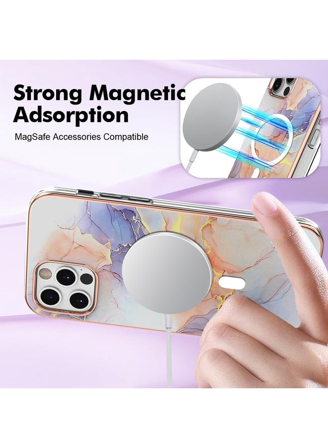 Zaboon Case For iPhone 12 Pro Max Marble Pattern Dual-side IMD Magsafe TPU Phone Case - Image 3