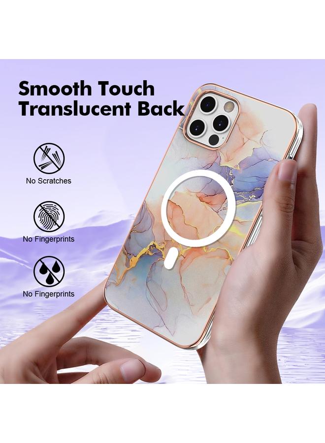 Zaboon Case For iPhone 12 Pro Max Marble Pattern Dual-side IMD Magsafe TPU Phone Case - Image 5