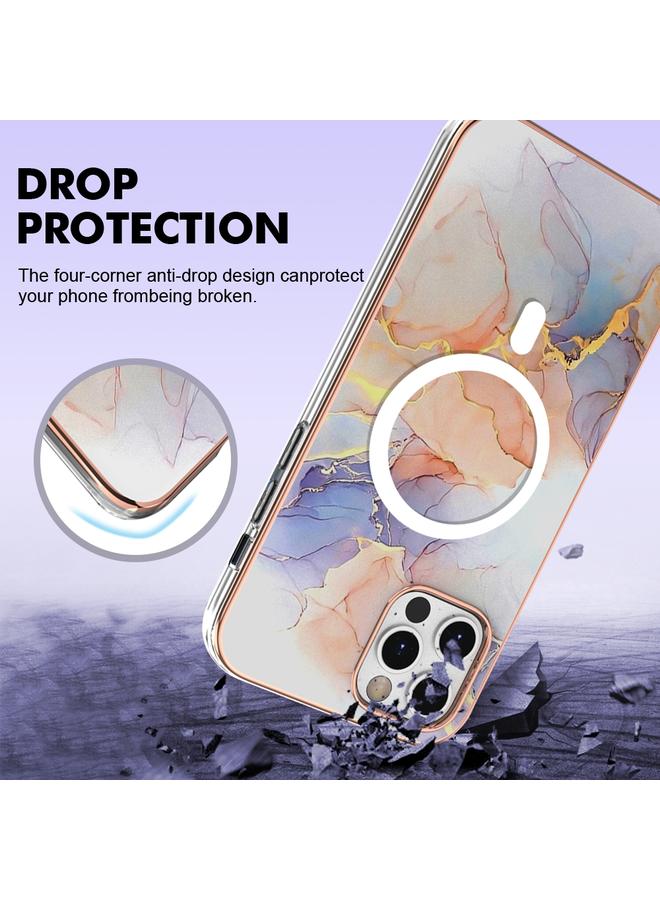 Zaboon Case For iPhone 12 Pro Max Marble Pattern Dual-side IMD Magsafe TPU Phone Case - Image 4
