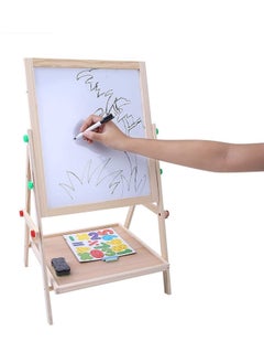 Arabest 2 in 1 Kids Easel, Height Adjustable Double Sided Art Painting Activity Easel Stand Wooden Dry Erase Board with Whiteboard Chalkboard for Toddler Boys Girls  - Image 3