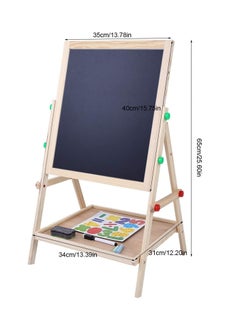 Arabest 2 in 1 Kids Easel, Height Adjustable Double Sided Art Painting Activity Easel Stand Wooden Dry Erase Board with Whiteboard Chalkboard for Toddler Boys Girls  - Image 5