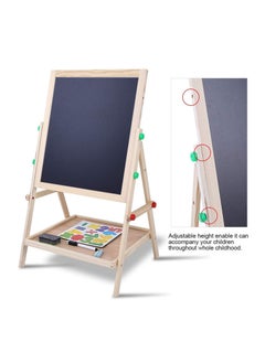 Arabest 2 in 1 Kids Easel, Height Adjustable Double Sided Art Painting Activity Easel Stand Wooden Dry Erase Board with Whiteboard Chalkboard for Toddler Boys Girls  - Image 4
