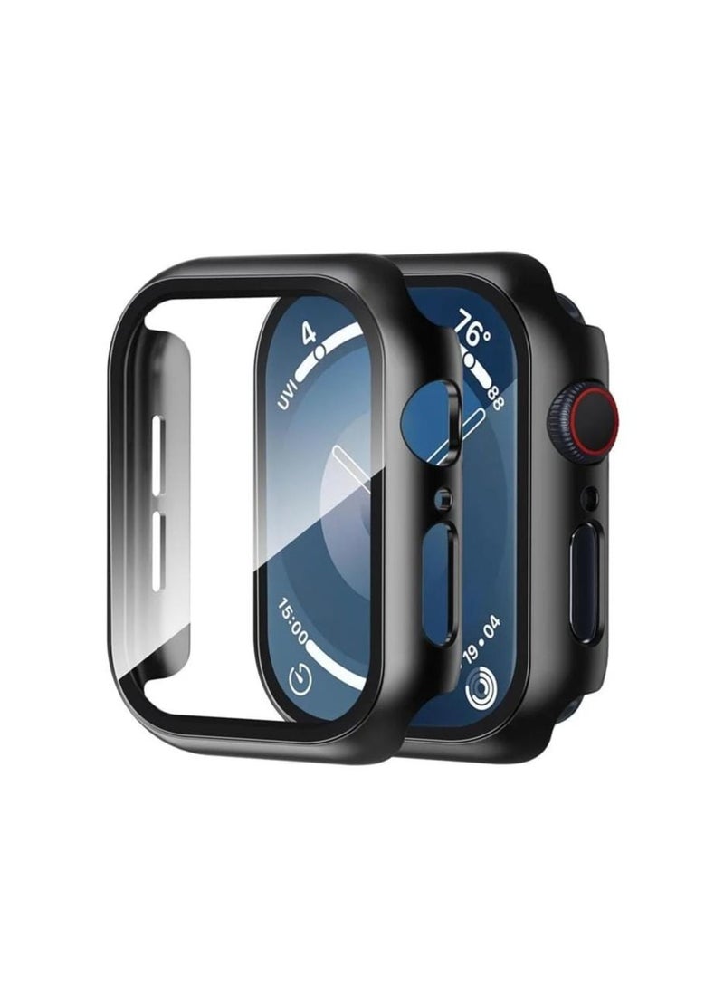 Watch Series 10 46mm Case with Tempered Glass Screen Protector – Full Protective Hard PC Bumper with Touch-Sensitive HD Cover (Black)  - Image 1