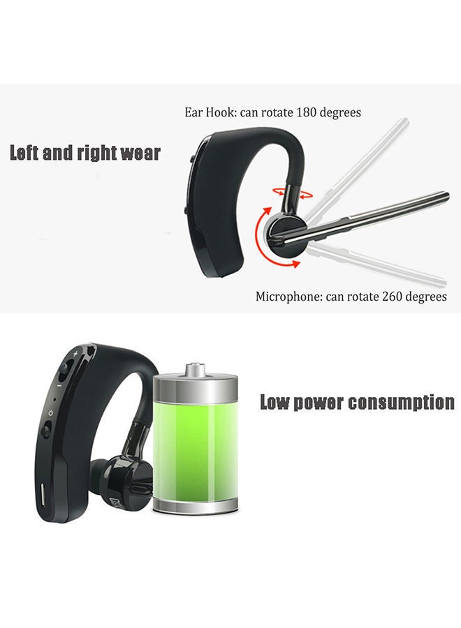 NIBEMINENT V8 Bluetooth 4.0 Headsets Wireless Hands-Free Earphones Stereo Music Headphones Cvc 6.0 For Samsung Phones Black - Image 4