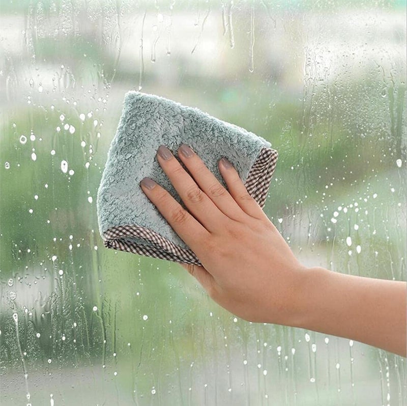 SHIDHMI SHIDHMI Microfiber Dish Washing Cloth 3 Pack Coral Fleece Cleaning Towel Drying Cloths Ultra Absorbent for Kitchen Washing Up Clean Bowl Bathroom Dusting Car Wiping Pcs of 3 - Image 3