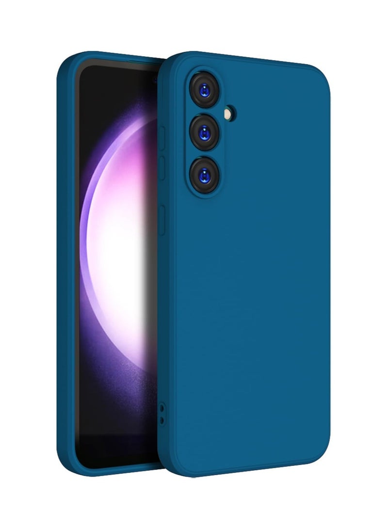 Case for Samsung Galaxy A35, Liquid Gel Rubber Bumper Case with Soft Microfiber Lining Cushion Slim Shockproof Protective with Camera Protection Cover for Samsung Galaxy A35 2024 (Blue) - Image 1