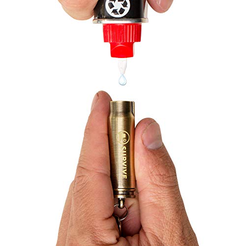 SURVIVE Permanent Match Bullet Metal Keychain Quick Clip, Reusable Survival Fire Starter Striker Lighter, Emergency Waterproof Strike Anywhere Stick Kit - Image 4