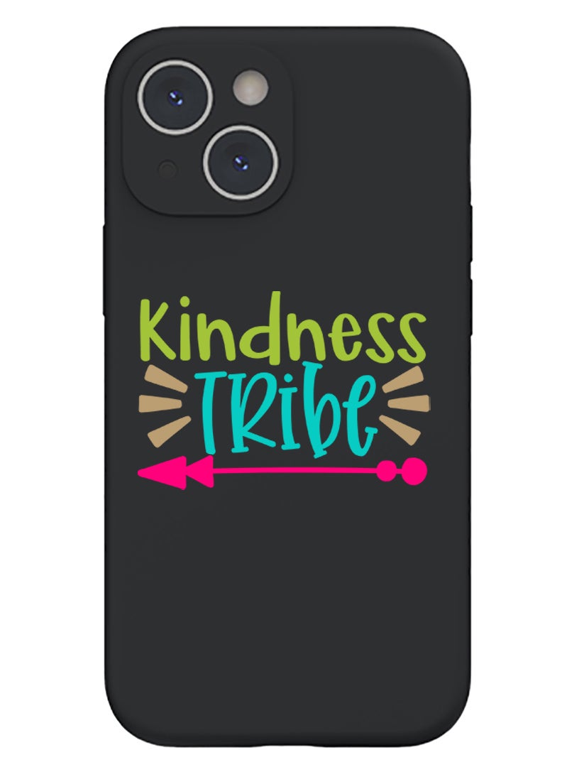 Theodor Protective Slim Fit Case Liquid Silicone Cover with Full Body Protection Anti-Scratch Shockproof Case For iPhone 15 Plus Black - Kindness Tribe - Image 1