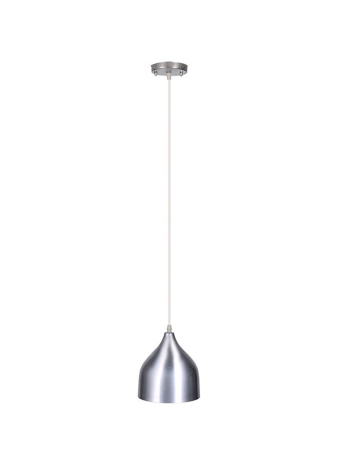 El Rawda Lighting Funnel Ceiling Lamp - Single | modern decorative LED E27 pendant light ceiling lamp hanging | suitable for any room | Color: Silver | Size: 70x17 cm