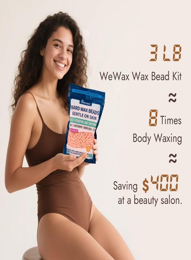Wax Bear 3lb Hard Wax Beads Kit for Hair Removal - WAX ON, HAIR GONE! Wax Beans for Women Men, At Home Brazillian Wax for Coarse Hair, Face, Legs, Arms, All Over Body - Image 3