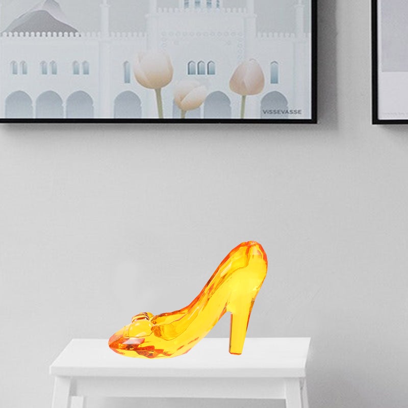 2pcs Crystal Shoe Decor High Heel Shoe Ornament Decorative Crystal Shoe Table Decoration - Image 3