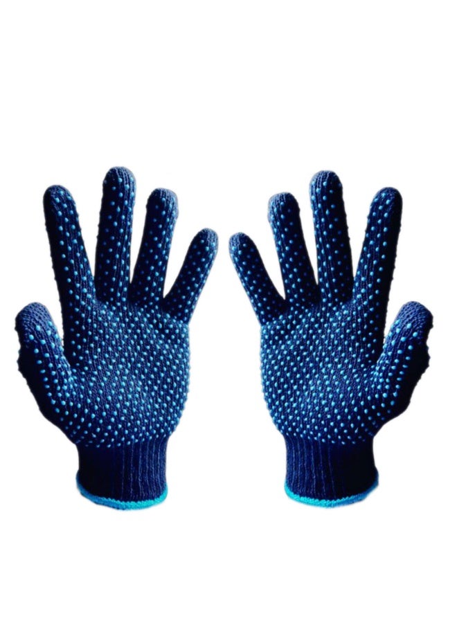 Duravel Knit Work Gloves with Non-Slip Grip Dotted Cotton Hand Gloves for Industrial and Indoor Use - Image 4