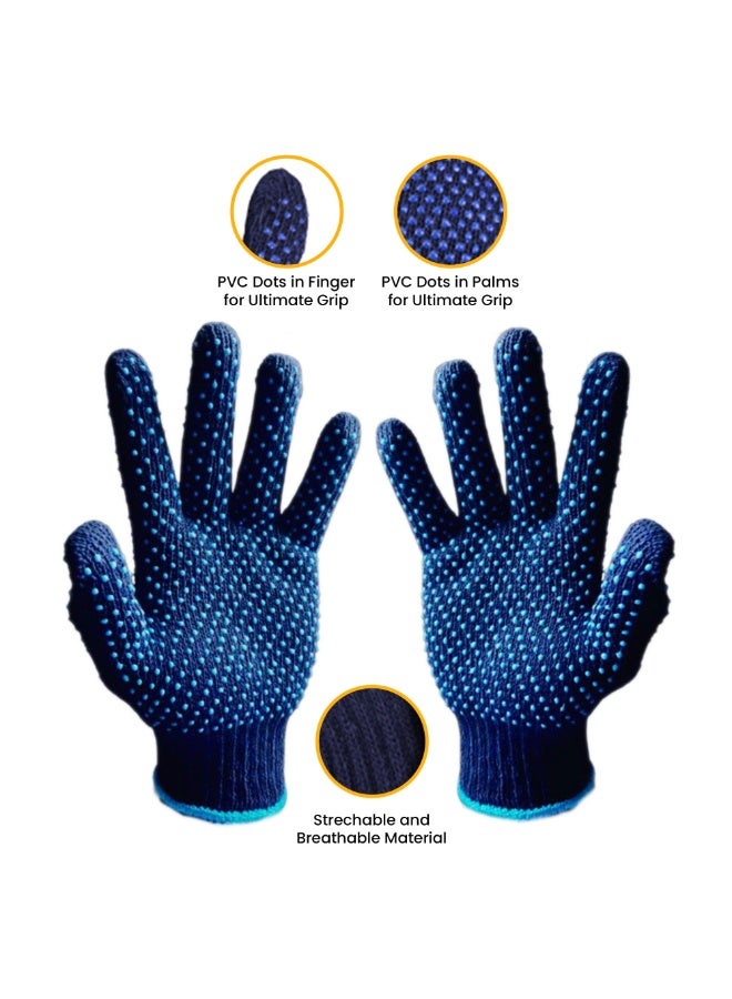 Duravel Knit Work Gloves with Non-Slip Grip Dotted Cotton Hand Gloves for Industrial and Indoor Use - Image 5