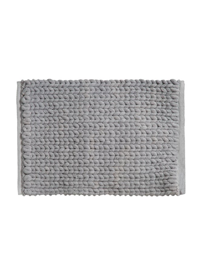 Five Simply Smart Thick Patterned Rectangular Bathmat Light Grey 50 x 75 cm 174629B - Image 1