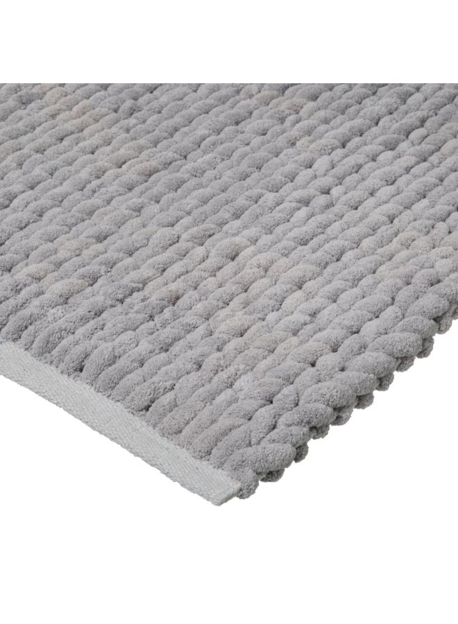 Five Simply Smart Thick Patterned Rectangular Bathmat Light Grey 50 x 75 cm 174629B - Image 3