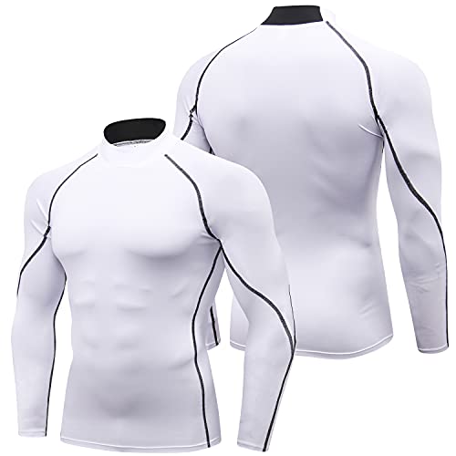 SPVISE 2 Pack Compression Long Sleeve Men Sports Baselayer Workout Athletic TShirts Lightweight Running Gym Gear Shirt Tops - Image 3