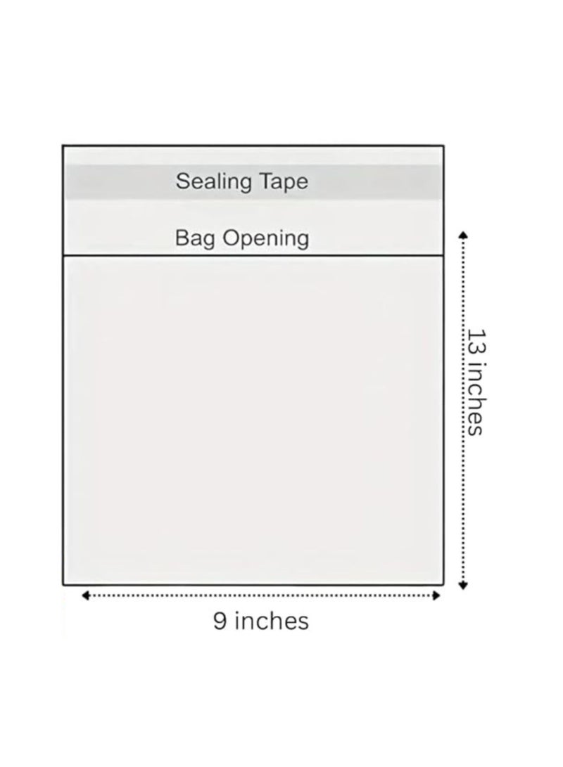 Terabyte 9 x 13 inches Clear Resealable Poly Mailers Bag, [250 Piece] Self-Sealing Plastic Cellophane Cello Bags for Packaging, Clothing, Pants, A4 Documents, Photos - Image 2