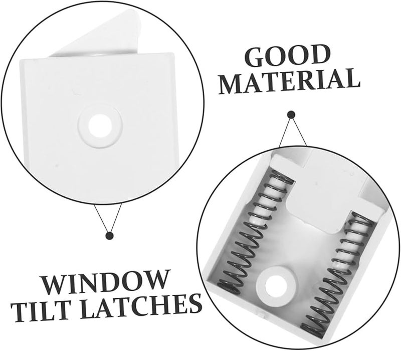 Artibetter Spring Loaded Window Tilt Latches Replacement Parts 1 Pair White - Image 5