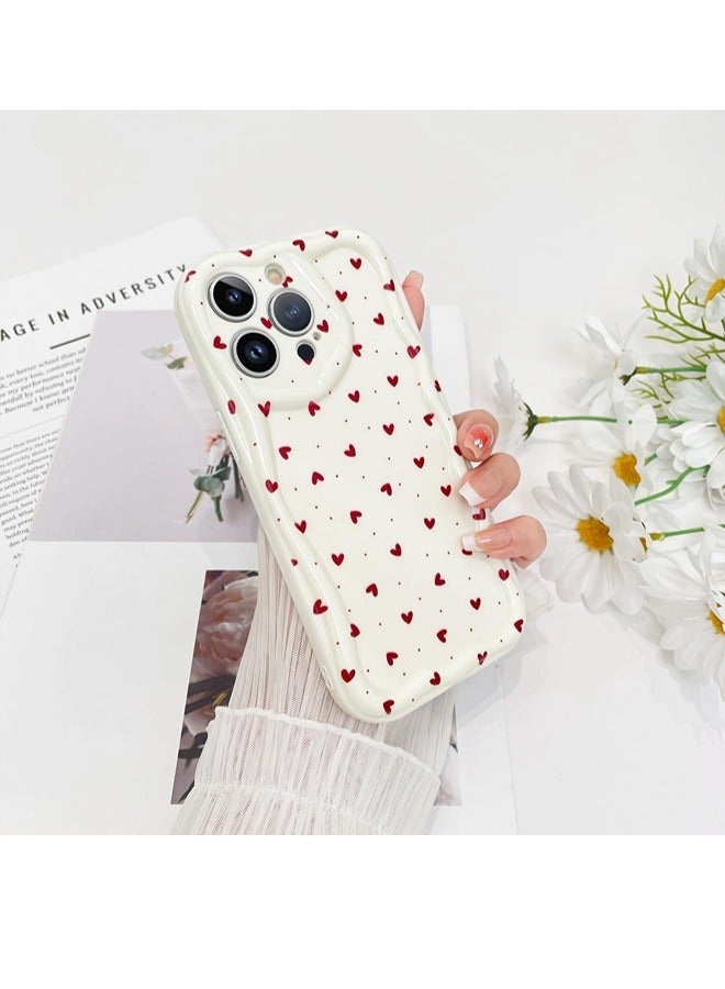 ShebSheb Simple Wave Design Phone Case for iPhone 14 Pro Max , Wavy Frame Soft TPU Aesthetic Phone Cover - Image 2