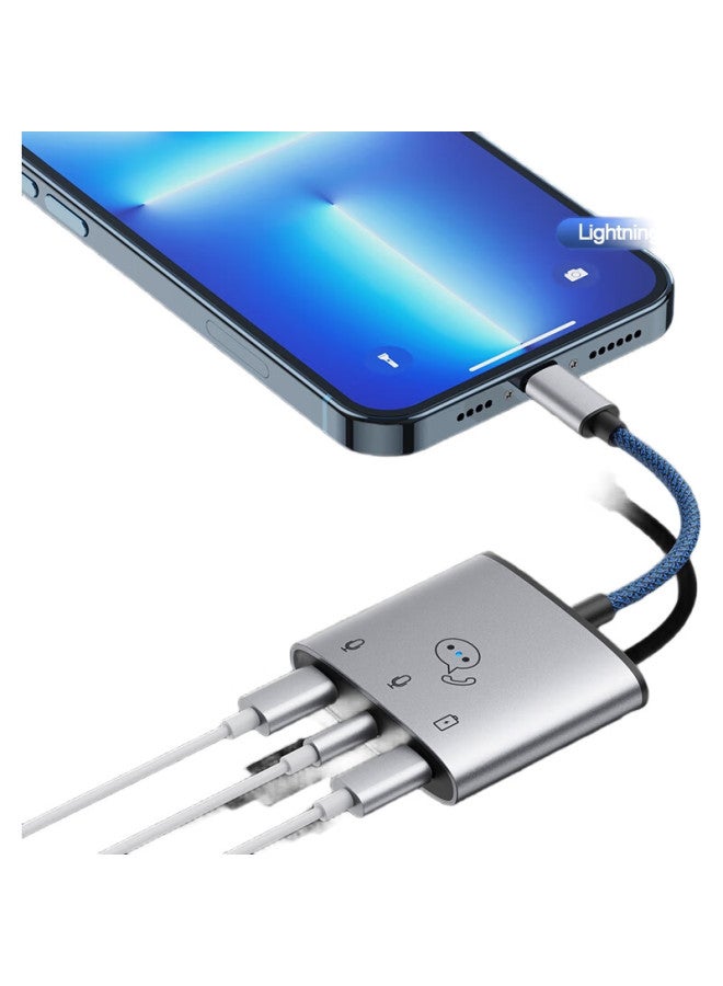 Dooseyuon Deyu, Apple Earphone Adapter Three-In Charging And Music Listening, For Iphone14 11 12Pro 13 Xs Xr, Audio Converter Splitter Sound Card, Gaming, Pubg Voice Chat - Image 3