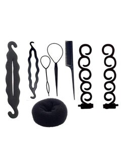 Maahal ™ Combo Of 8 Pcs Hair Styling Braiding Tools And Bun Maker Hair Accessories For Women  - Image 1