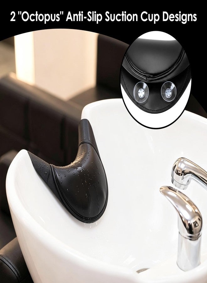 YINSHCO Shampoo Bowl Neck Rest Cushion with Dual Suction Cups, Silicone Professional Shampoo Bowl Neck Rest Pillow, Hair Salon Washing Tool for Home Salon Hair Washing Wash Basin - Image 3