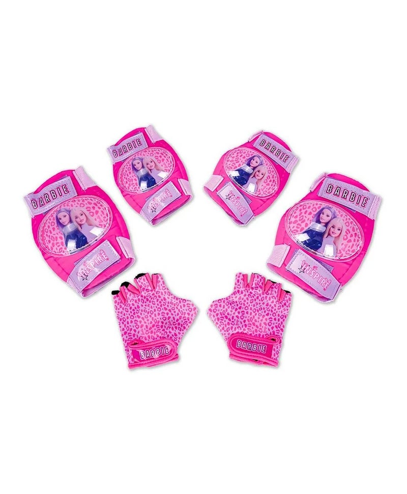 Spartan Barbie 6‑Piece Protective Set XS – Knee Pads, Elbow Pads & Gloves | Foam Cushion with Slide Caps | Adjustable Velcro Straps | Lightweight Breathable Fabric | Youth XS (3‑5Years) SP‑9121 - Image 4
