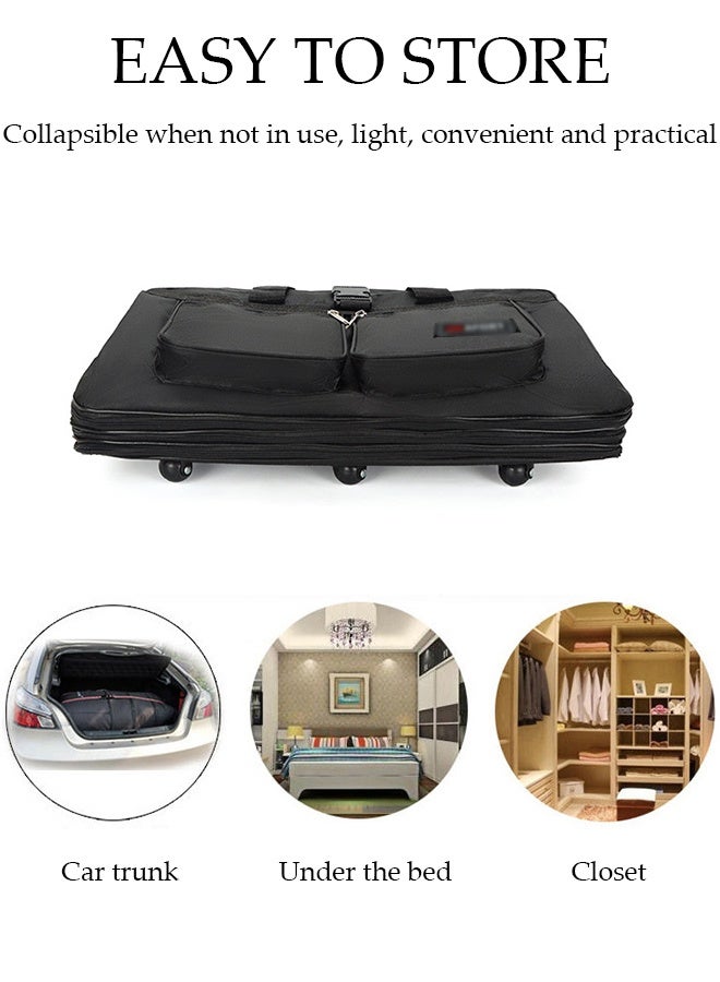 DUNISO Expandable Foldable Carry-On Luggage Suitcase With 56-75L Capacity Collapsible Rolling Travel Luggage Bag With Six Universal Wheels Lightweight Suitcases For Air Travel - Image 4