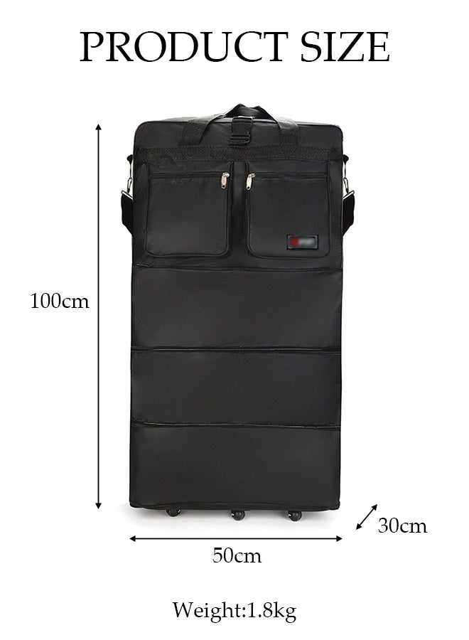 DUNISO Expandable Foldable Carry-On Luggage Suitcase With 56-75L Capacity Collapsible Rolling Travel Luggage Bag With Six Universal Wheels Lightweight Suitcases For Air Travel - Image 2