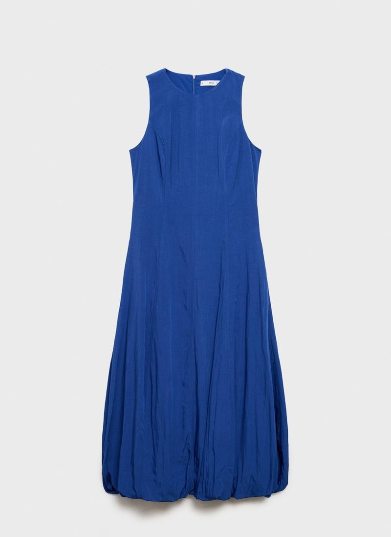 MANGO - Puffed Midi Hem Dress - Image 1