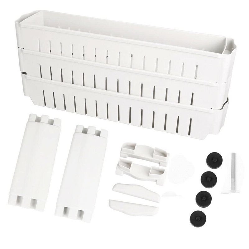 JIGVA Space Saving Storage Rack Premium Plastic 3 Steps Kitchen Stand Rack Basket for Office Use Fruits Onion Potato Vegetables and Sabaji Basket Vegetable Stand Color May Vary - Image 2