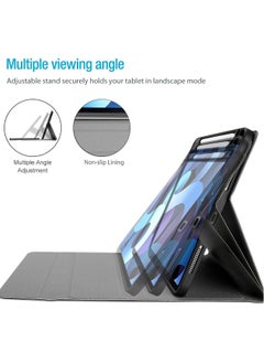 DUSALA Apple Ipad mini 6 Black English Arabic Smart Wireless Bluetooth Keyboard Case Cover With Pen Slot Black  - Image 3