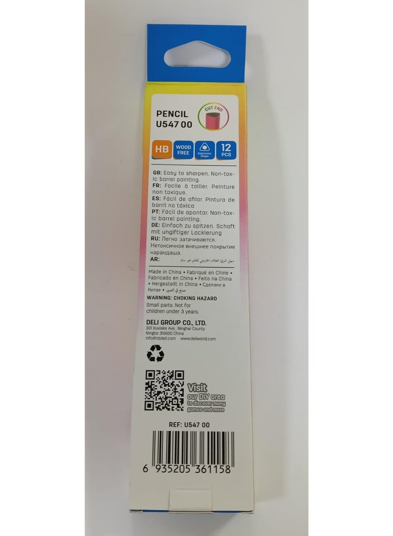 ديلي قلام تلوين ديلي نيون U54700، 12 قلمًا، سن HB - Image 2