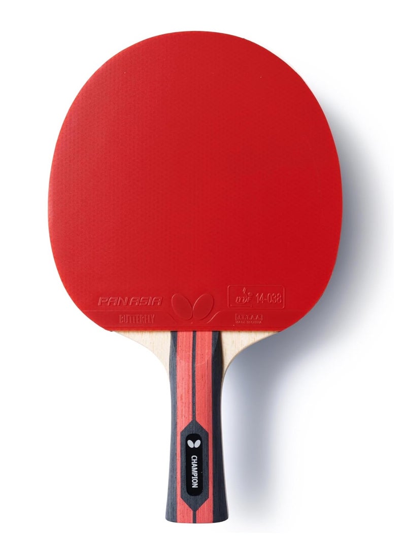 باترفلاي مضرب تنس الطاولة الاحترافي Butterfly Champion للاعبين المتقدمين ذوي الخبرة، معتمد من الاتحاد الدولي لتنس الطاولة للمسابقات 44906901011135 - مضارب بادل تنس ممتازة للأداء والمتانة والاستخدام اليومي - Image 1