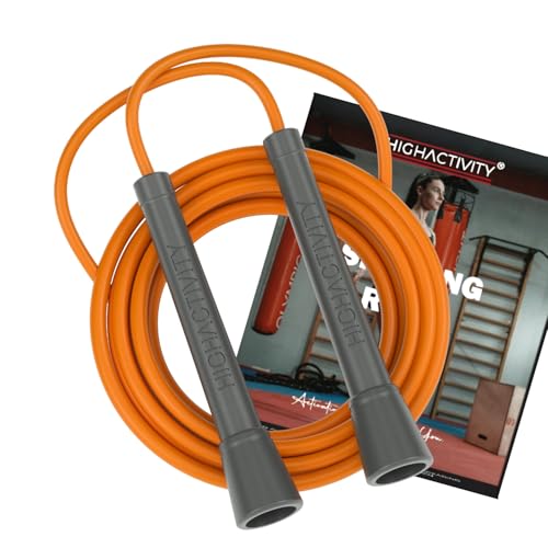 High Activity- Skipping Rope for Men and Women Jumping Rope With Adjustable Height Speed Skipping Rope for Exercise, Gym, Sports Fitness Adjustable Jump Rope (Autumn Orange) - Image 1