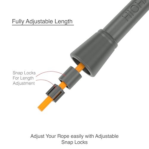 High Activity- Skipping Rope for Men and Women Jumping Rope With Adjustable Height Speed Skipping Rope for Exercise, Gym, Sports Fitness Adjustable Jump Rope (Autumn Orange) - Image 5